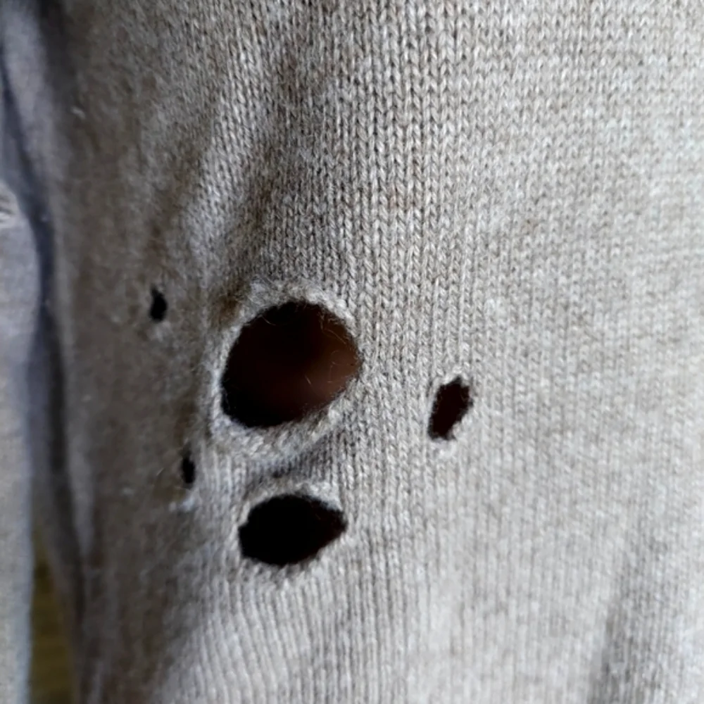 autumn cashmere Distressed Crew Neck Sweater - Picture 5 of 15